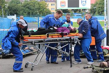 В Калининграде прошли учения службы медицины катастроф региона по подготовке к чемпионату мира по футболу